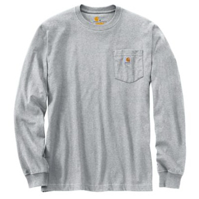 LG REG GRY LS Pock Tee