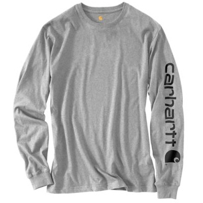 3XL REG GRY LS Logo Tee