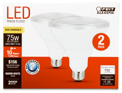 2PK10.5W Par38 LED Bulb