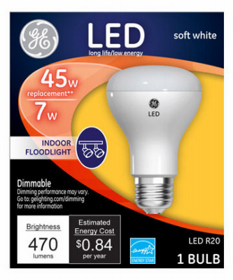 GE 7W SW DR20 FLD Bulb