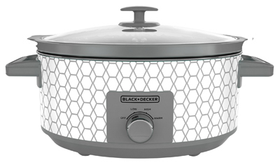 7QT WHT/GRY Slow Cooker