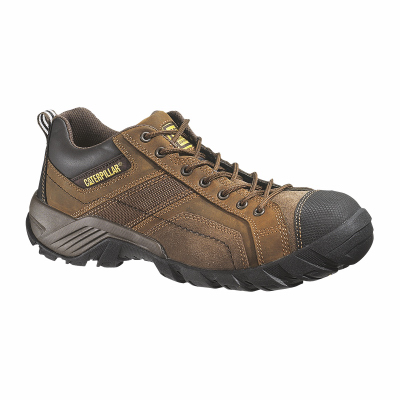 CAT Argon P89957-10.5M Work Shoes, 10.5, M W, Dark Brown, Leather Upper