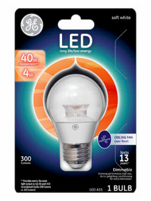 GE 4W CLR A15 LED Bulb