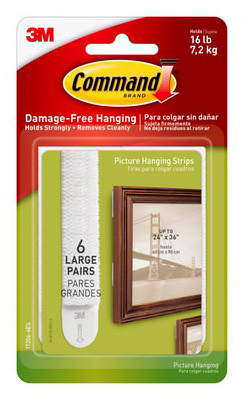 6PK LG Picture Hanging Strips