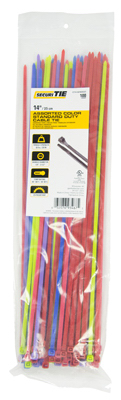 GB SecuriTie CT14-50100ASST Cable Tie, Nylon, Assorted