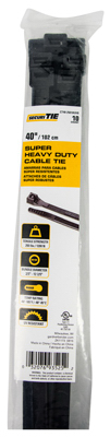 10PK 40" BLK HD Tie