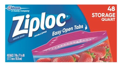 48CT QT Ziploc Bag