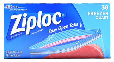 Ziploc Freezer Bag Quart 38pk