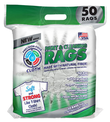 50CT WHT Fiber Rags