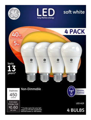 GE 5W SW A19 LED Bulb