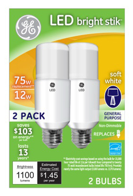 63797   GE Bulb 2W LGT Stick 2PK