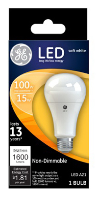 GE 15W SW A21 LED Bulb