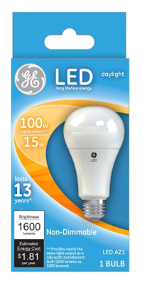 65764   GE Bulb 15W Day LED A19