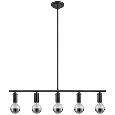 5LGT BLK Linear Pendant