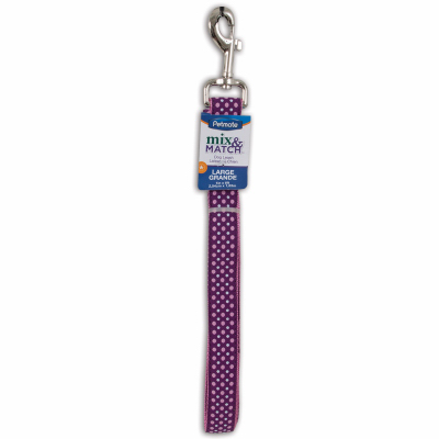 12287   Leash 1x6 PNK Purp Dot