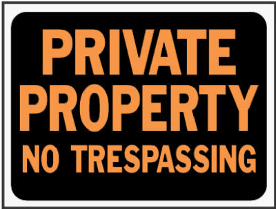9x12 Plast Private Property Sign