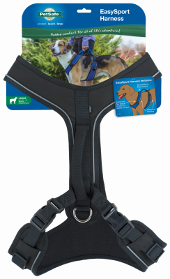 LG BLK DogSport Harness