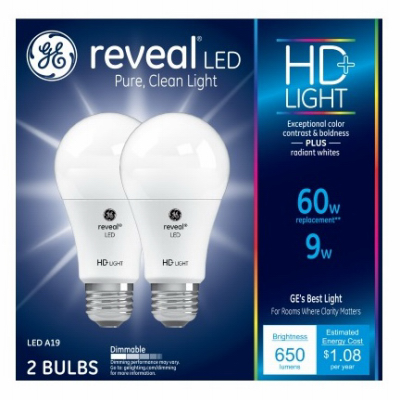 GE 2PK 9W A19 Rev Bulb