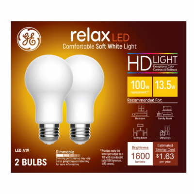 GE 17W White A21 Relax LED Bulb