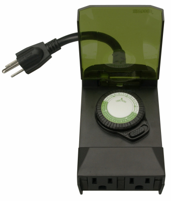 Outdoor Timer Programmable 24h 2 Outlet