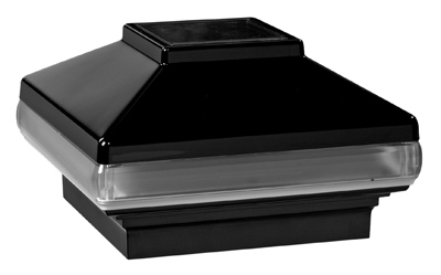 4x4 Blk Solar Post Cap
