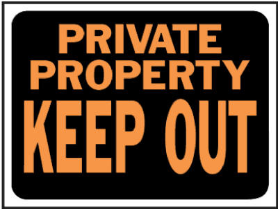 9x12 Pl Private Property Sign