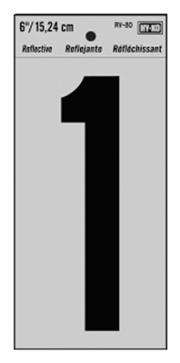 6" BLK Refl Number 1