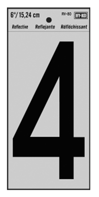 6" BLK Refl Number 4