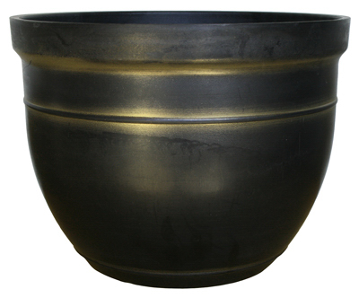 15" BLK/GLD Mad Planter