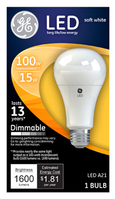 GE 15W SW A21 LED Bulb