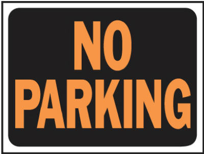 9x12 Plastic No Parking Sign