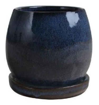 6" Drip BLU Artisan Pot