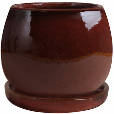 8" RED Artisan Pot