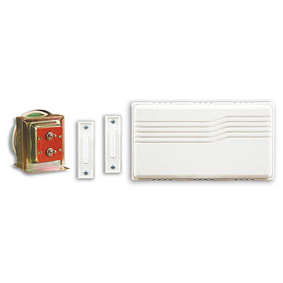 White Wired Doorbell Kit