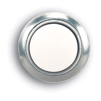 Silver/White Push Button