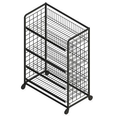 4 Shelf Rolling Rack