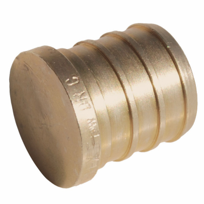 SharkBite UC514LFA5 PEX End Plug, 1/2 in, Barb, Brass