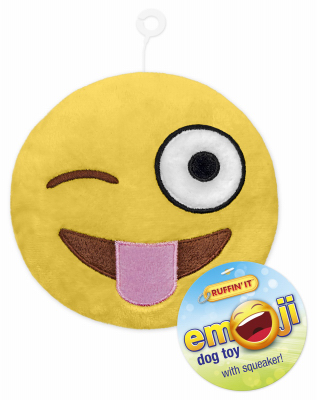 Emoji Plush Dog Toy
