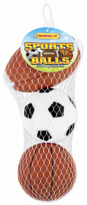 3PK Sport Ball Dog Toy
