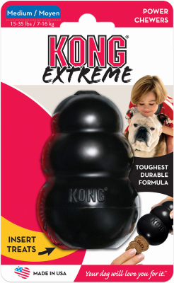 Kong MED BLK Rubb Toy