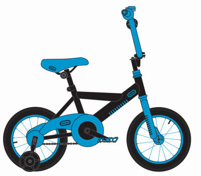 12" Boys BLU/BLK Bike