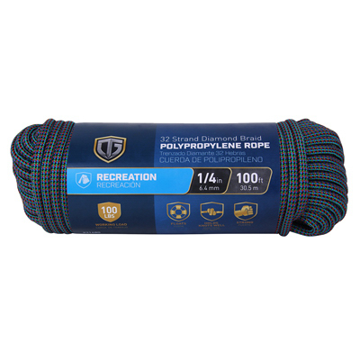 TG 1/4x100 32 Strand Poly Rope