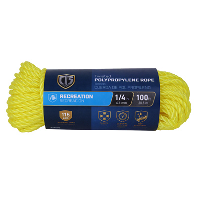 TG 1/4x100 Yellow Poly Rope