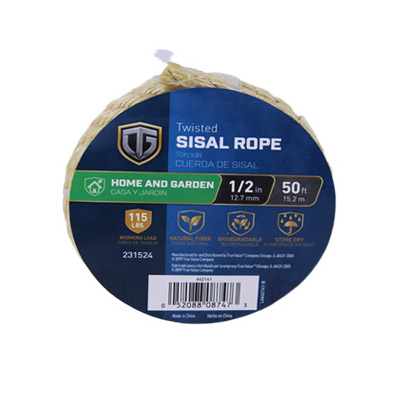 Tru-Guard 1/2x50 Nat Sisal Rope