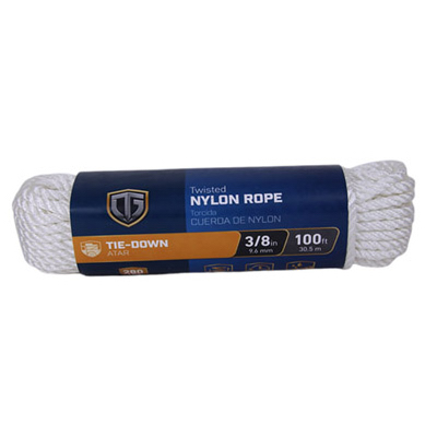 TG 3/8x100 White Nylon Rope