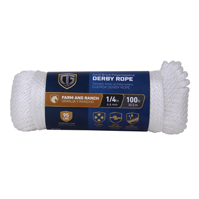 TG 1/4x100 White Poly Rope