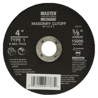 MM 4x.045x5/8 Masonry Cutt Wheel