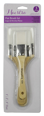 3PC WHT Art Brush Set