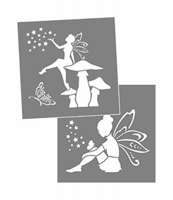 8x8 Fairies Stencil