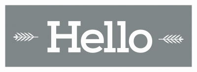 6x18 Hello Type Stencil